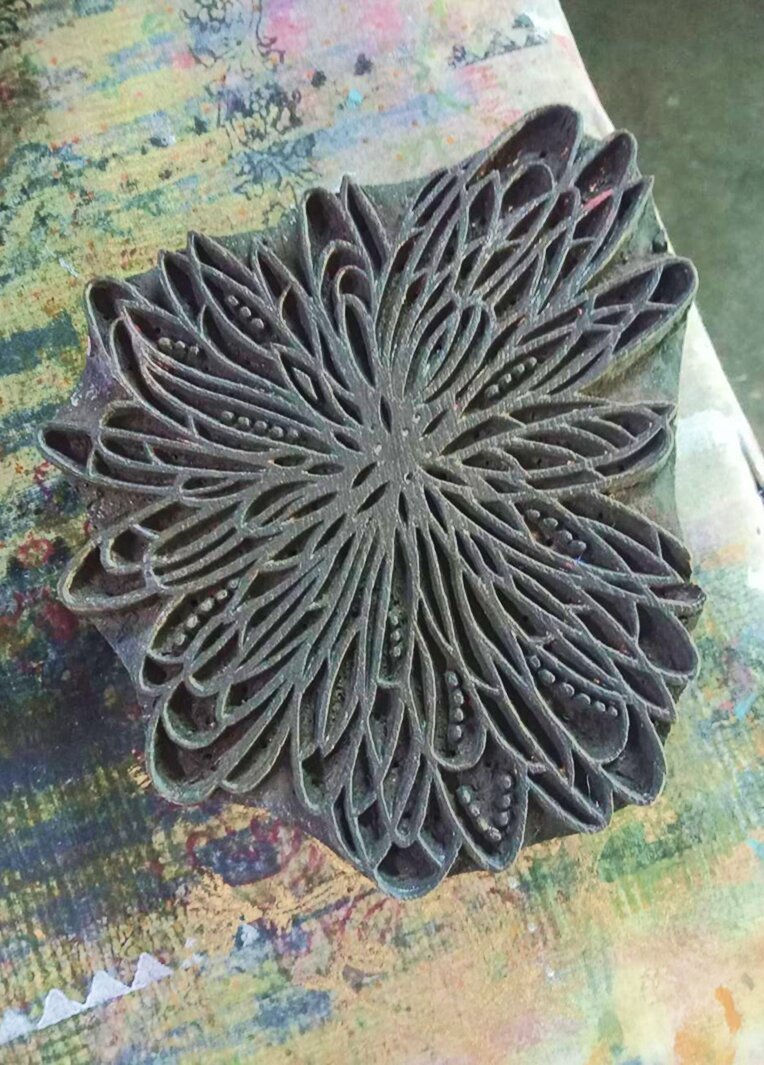 Carved block detail