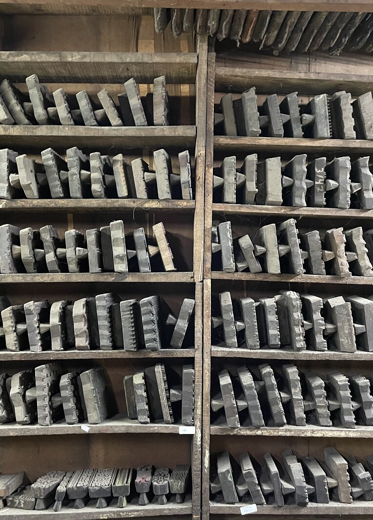 Hand-carved wooden blocks
